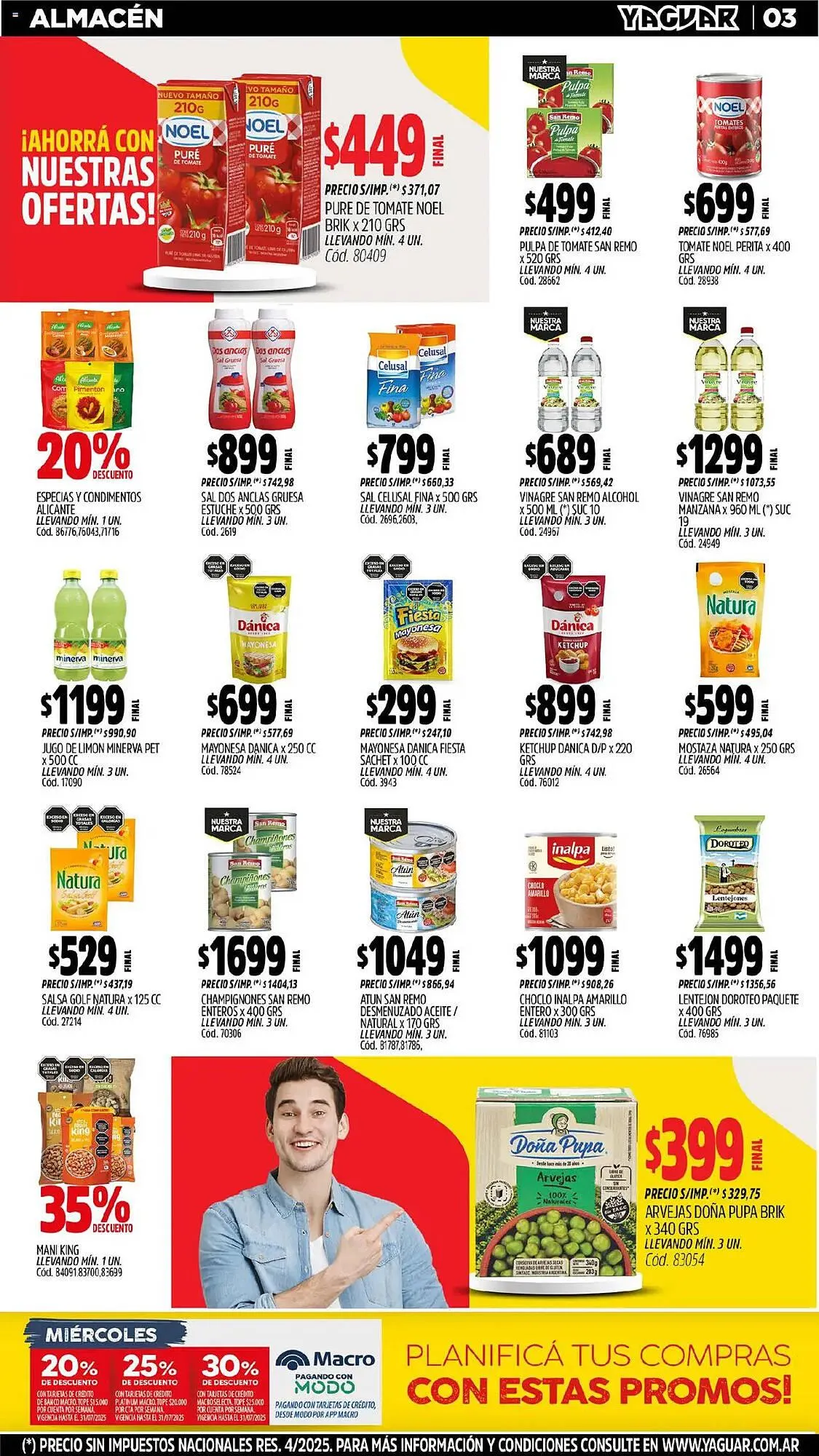 Ofertas de Catálogo Supermercados Yaguar 14 de julio al 20 de julio 2025 - Página 3 del catálogo