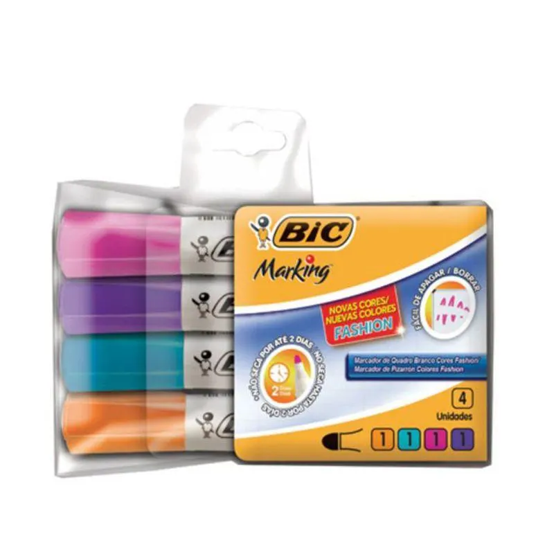 Marcador BIC Marking Pizarra Surtido Fashion Blister 4 unidades