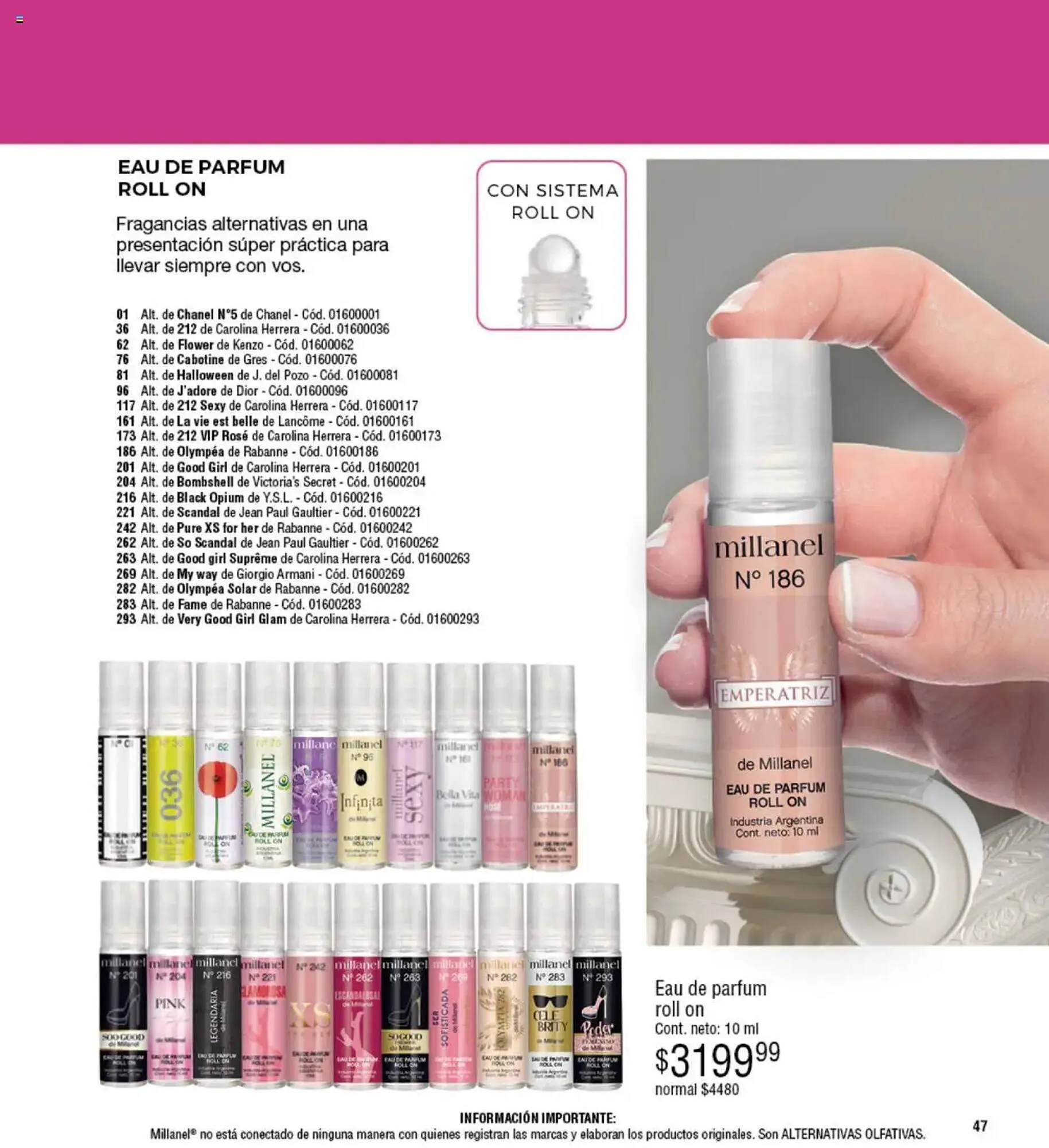 Ofertas de Catálogo Millanel Cosmética 28 de abril al 25 de mayo 2025 - Página 47 del catálogo