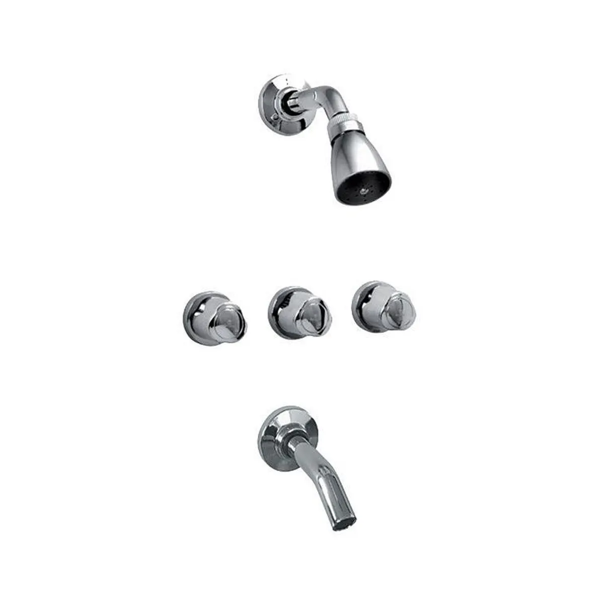 Ducha De Embutir Con Transferencia Cromo Sevilla Peirano