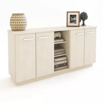 Vajillero 4 puertas crema