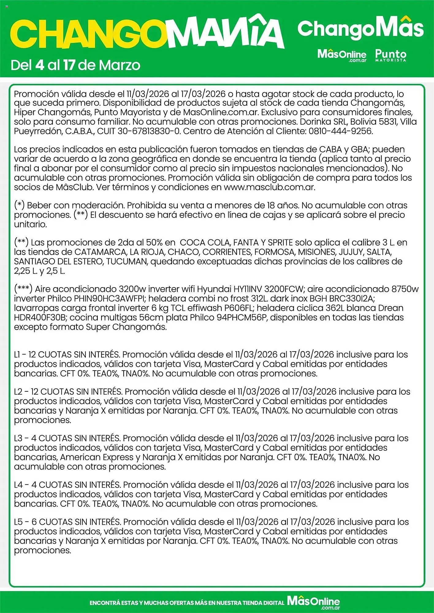 Ofertas de Catálogo Changomas 11 de marzo al 17 de marzo 2026 - Página 17 del catálogo
