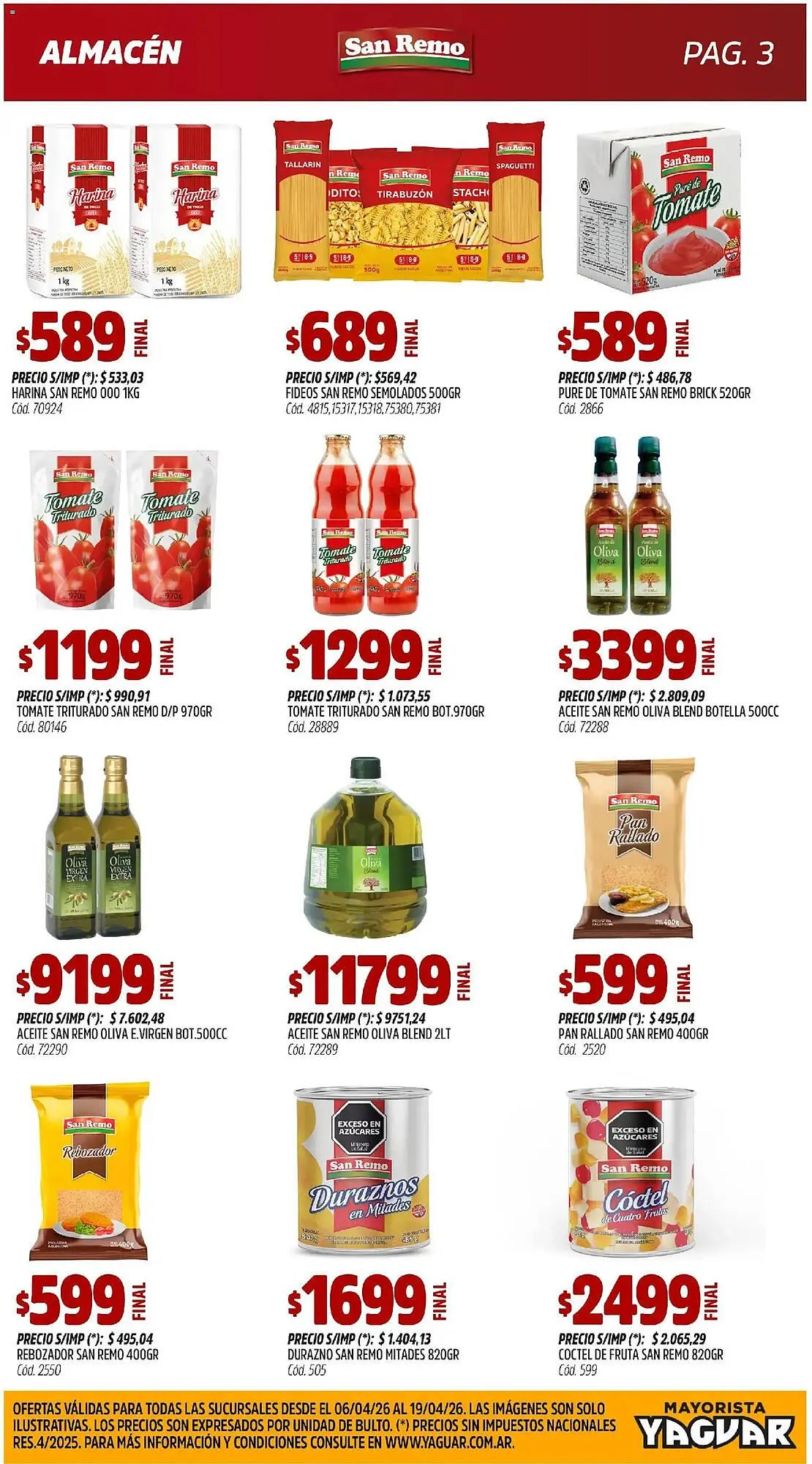 Ofertas de Catálogo Supermercados Yaguar 1 de abril al 19 de abril 2026 - Página 3 del catálogo