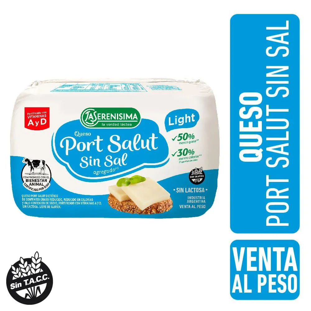 Queso Port Salut Sin Sal X Kg La Serenisima