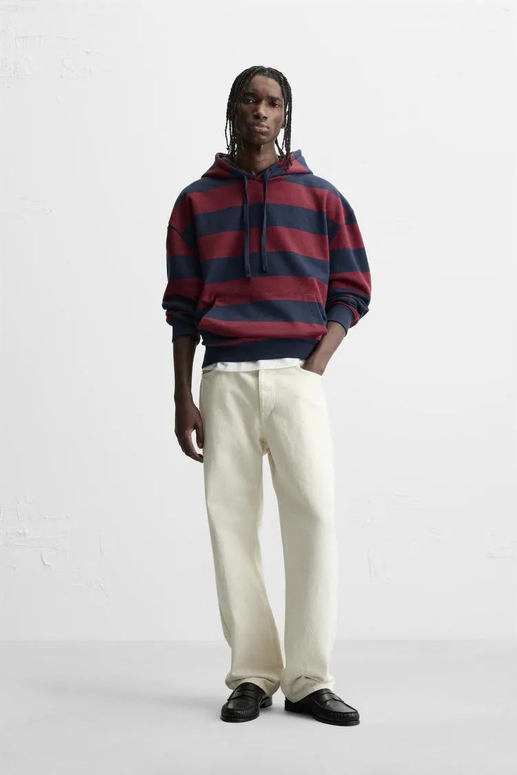 SUDADERA CAPUCHA RAYAS