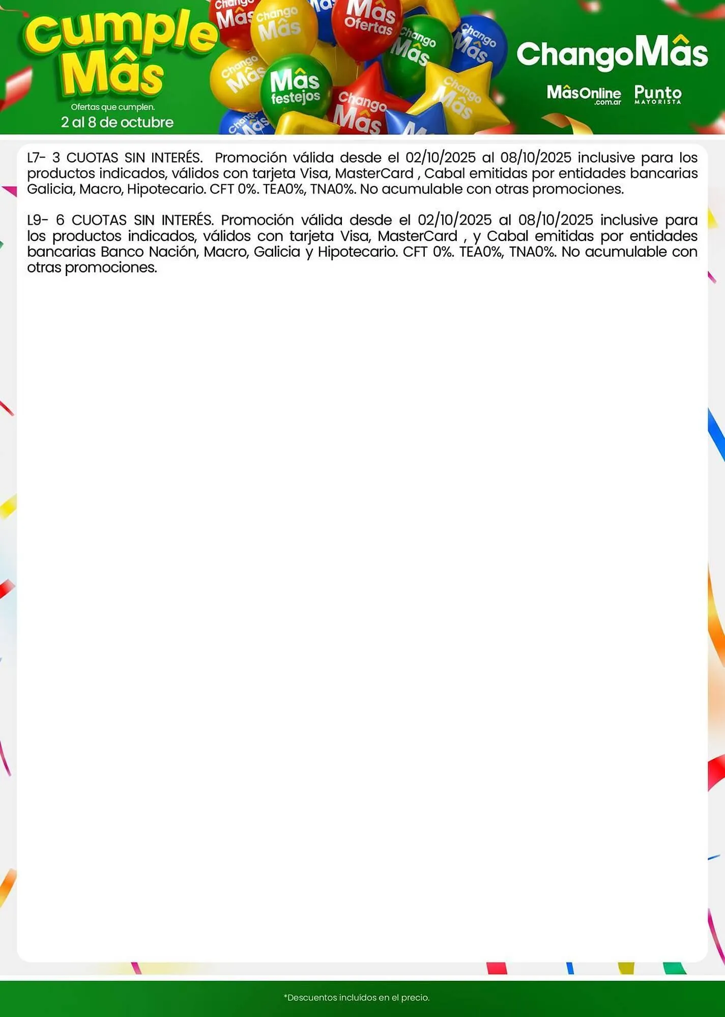 Ofertas de Catálogo Changomas 3 de octubre al 8 de octubre 2025 - Página 17 del catálogo