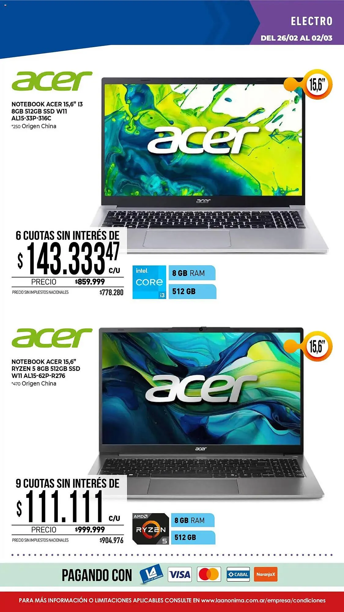 Ofertas de Catálogo La Anonima 26 de febrero al 8 de marzo 2026 - Página 40 del catálogo