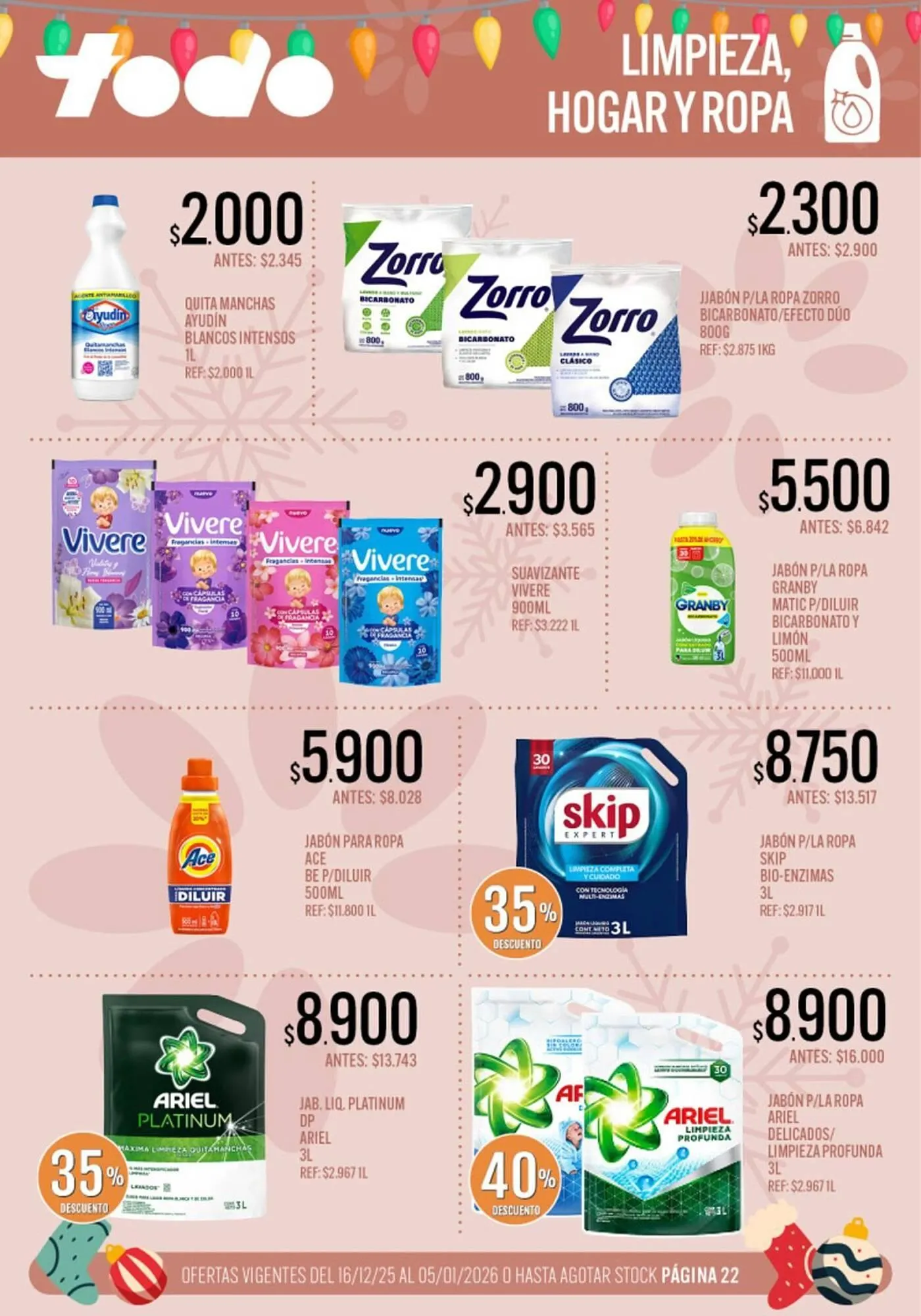 Ofertas de Catálogo Supermercados Todo 16 de diciembre al 5 de enero 2026 - Página 22 del catálogo