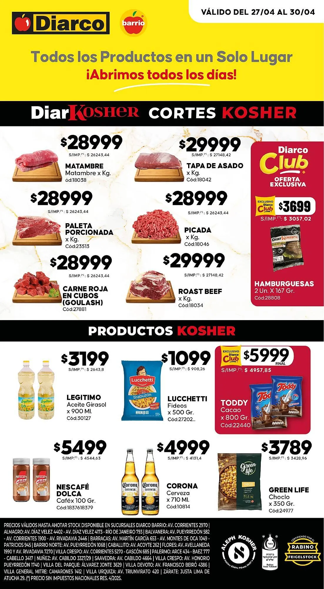 Ofertas de Catálogo Diarco 27 de abril al 30 de abril 2026 - Página 1 del catálogo