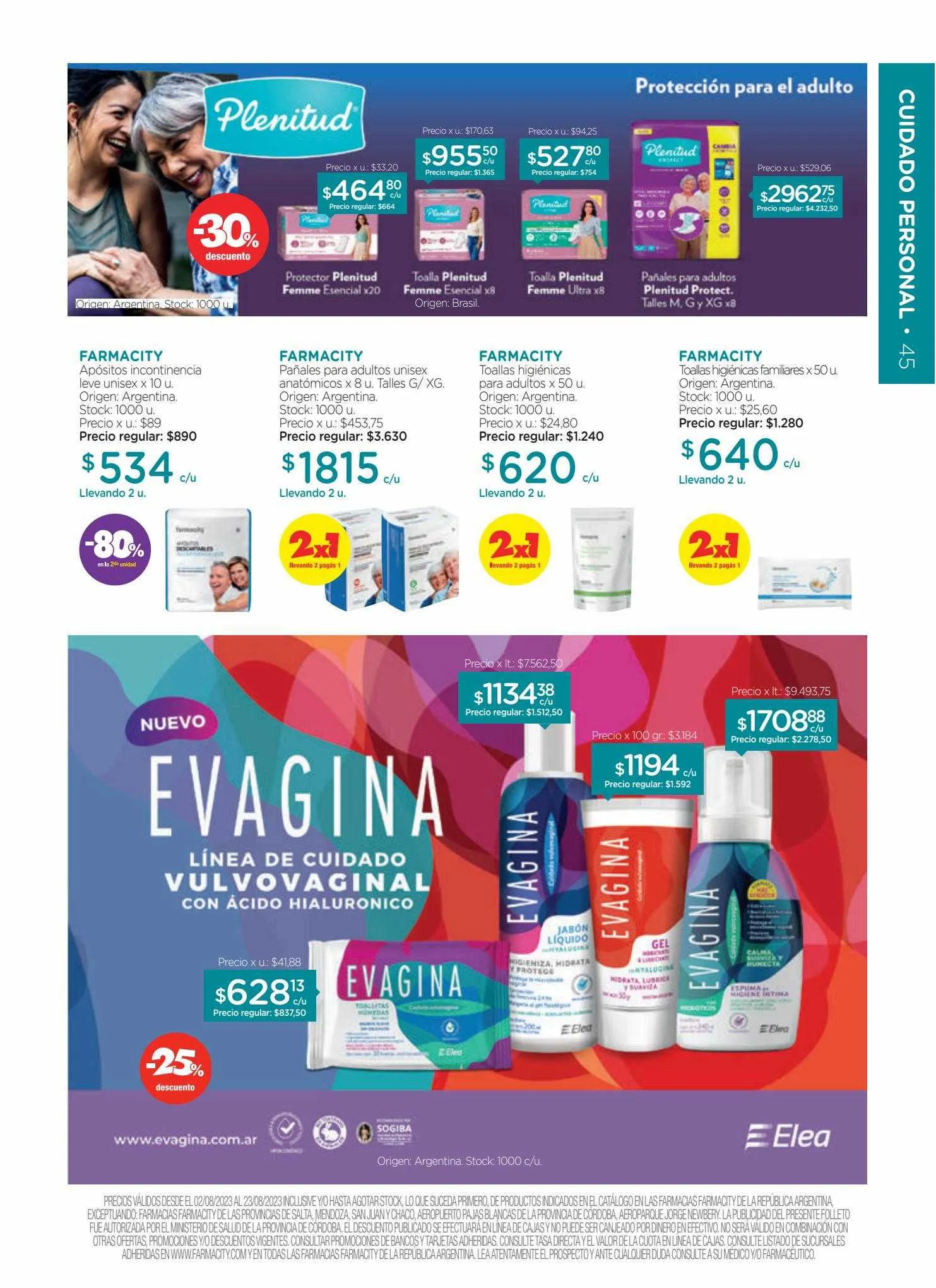 Ofertas de Catálogo Farmacity 1 de junio al 30 de septiembre 2023 - Página 45 del catálogo