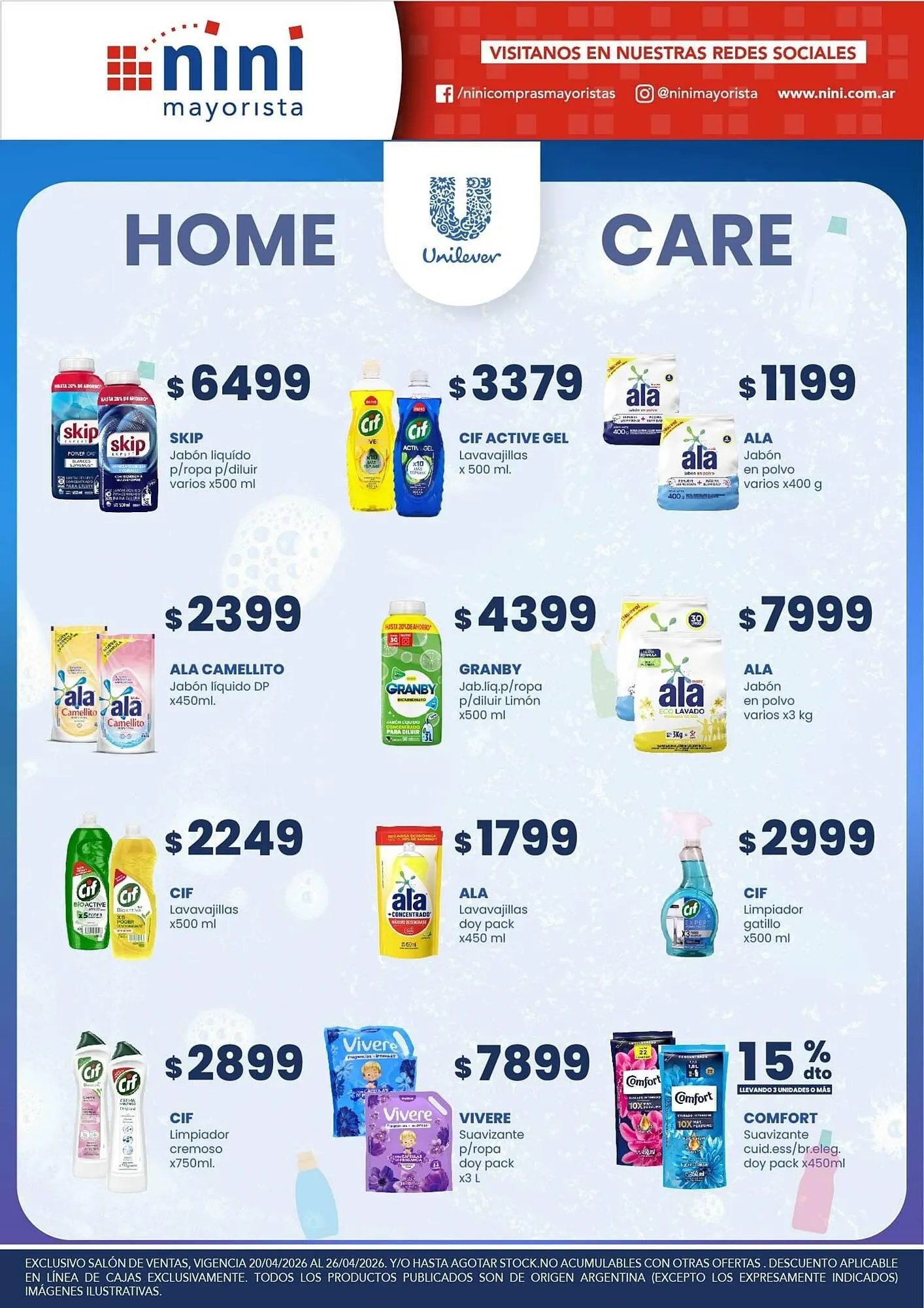 Ofertas de Catálogo Nini Mayorista 20 de abril al 26 de abril 2026 - Página 1 del catálogo