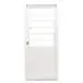 Puerta de exterior acero 1/2 reja blanca 80 x 200 x 9.8 cm derecha