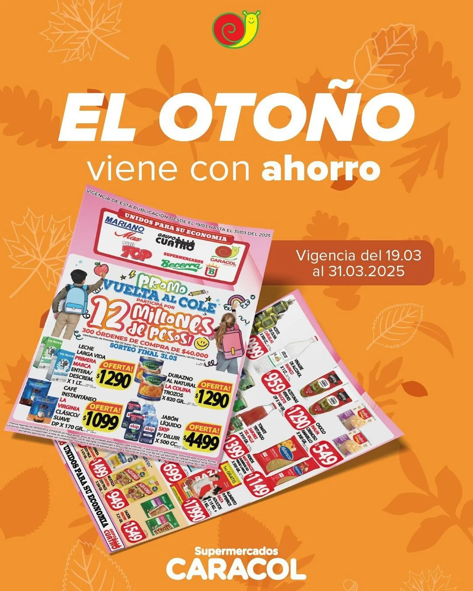 Ofertas de Catálogo Supermercados Caracol 19 de marzo al 31 de marzo 2025 - Página 1 del catálogo