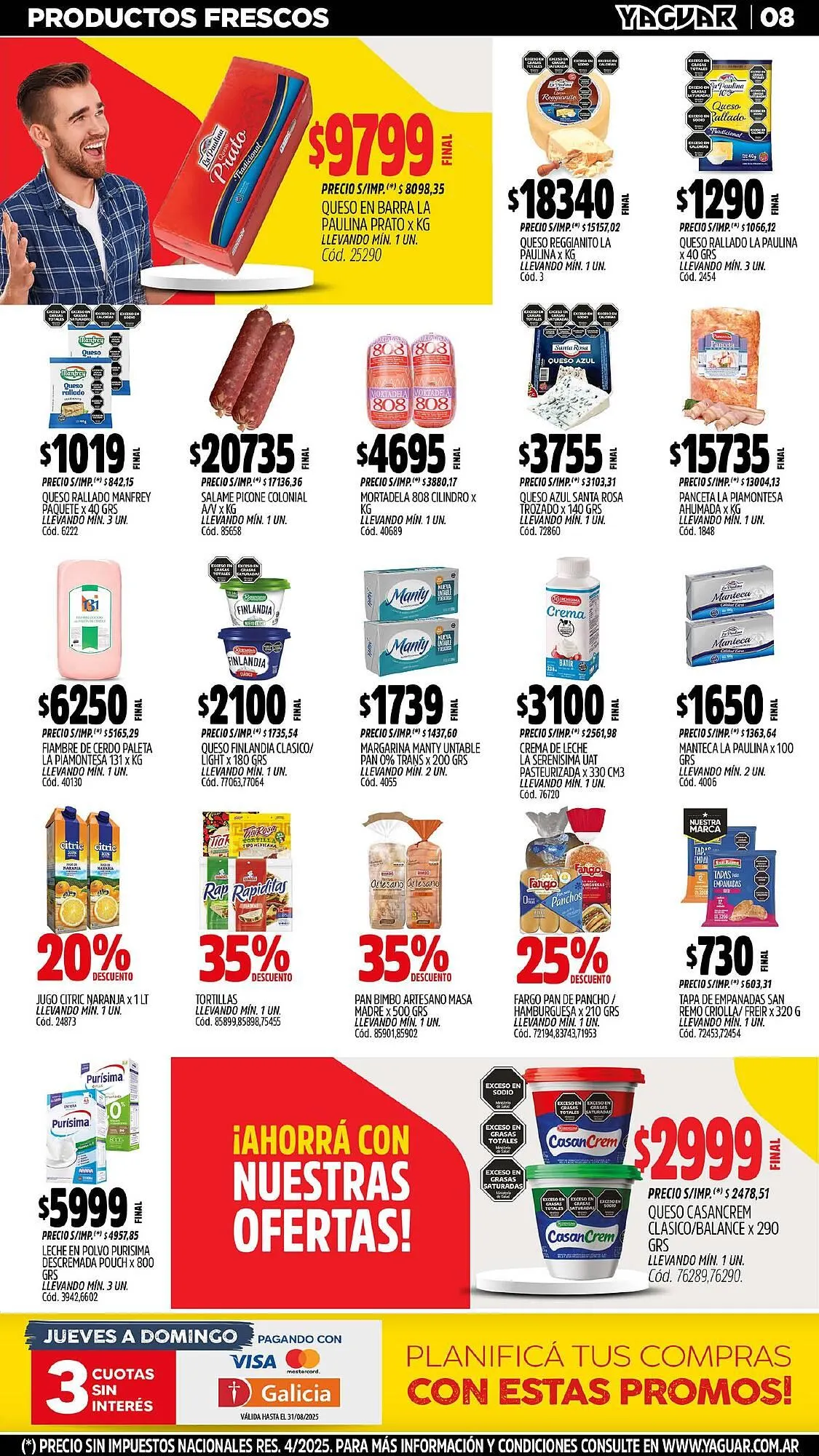 Ofertas de Catálogo Supermercados Yaguar 18 de agosto al 24 de agosto 2025 - Página 8 del catálogo