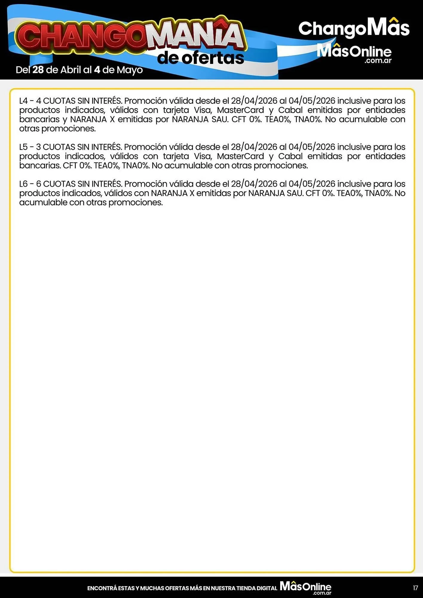 Ofertas de Catálogo Changomas 28 de abril al 4 de mayo 2026 - Página 17 del catálogo