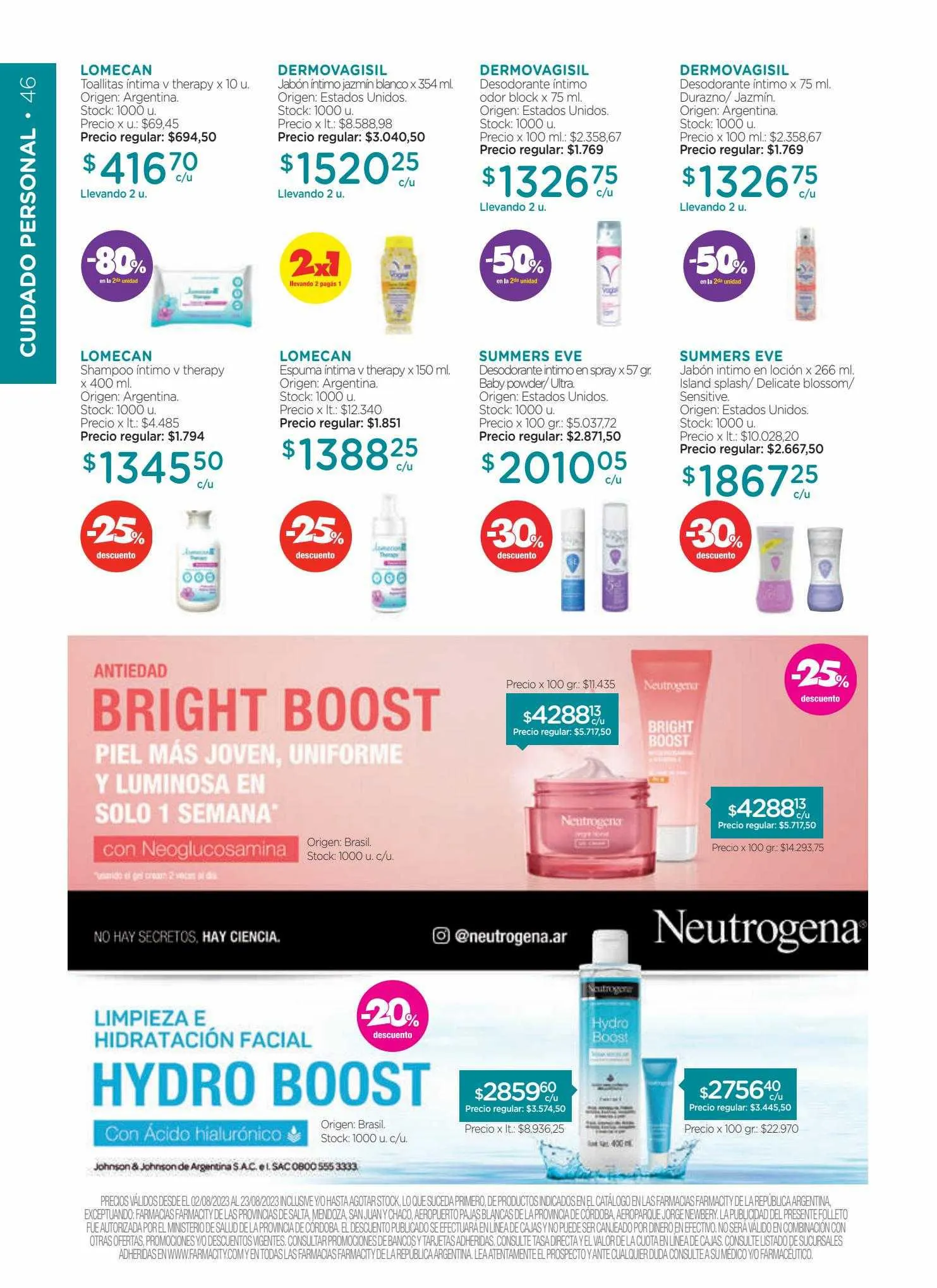 Ofertas de Catálogo Farmacity 1 de junio al 30 de septiembre 2023 - Página 46 del catálogo