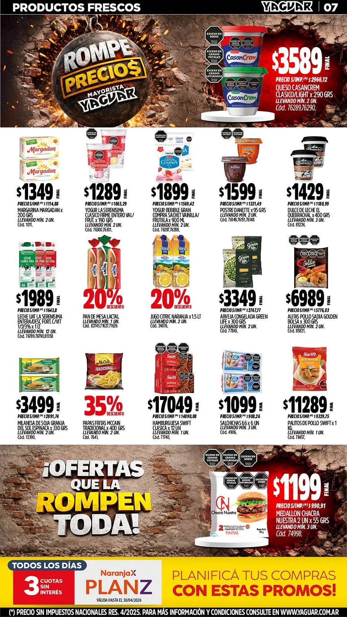 Ofertas de Catálogo Supermercados Yaguar 20 de abril al 26 de abril 2026 - Página 7 del catálogo