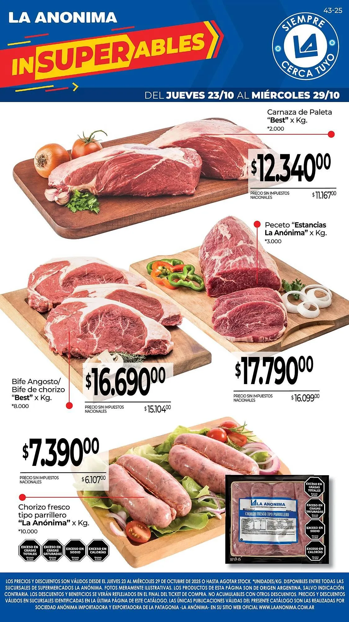 Ofertas de Catálogo La Anonima 23 de octubre al 29 de octubre 2025 - Página 1 del catálogo