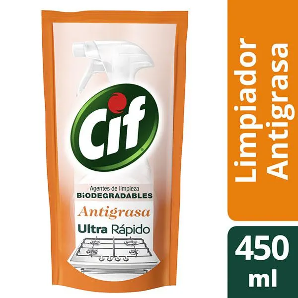 CIF LIMPIADOR A/GRASA BIOD.DP 450ML