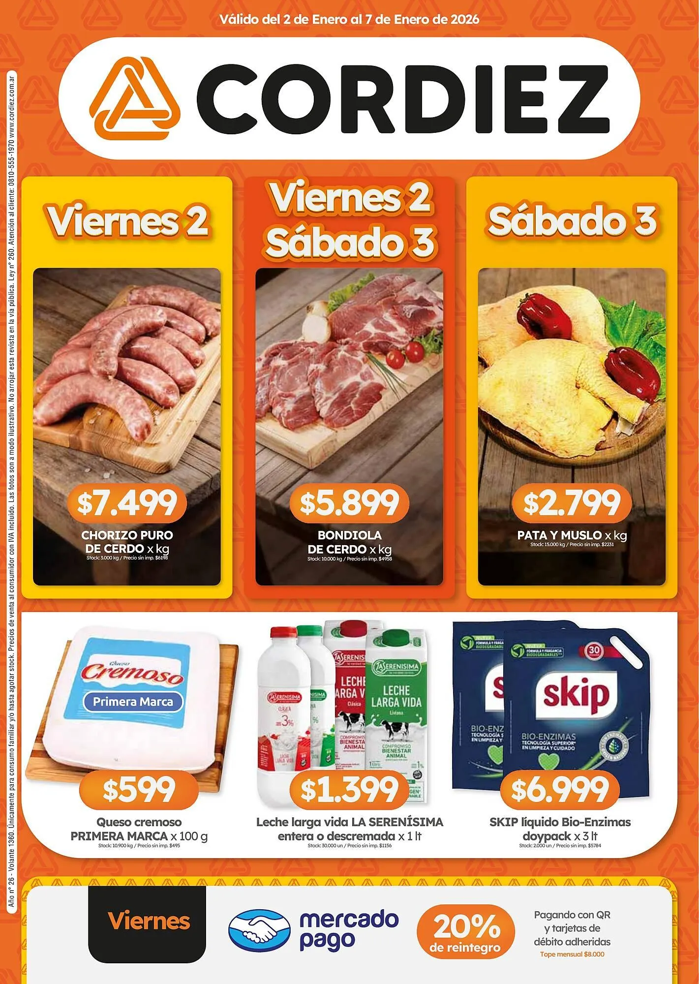 Ofertas de Folleto Cordiez 2 de enero al 7 de enero 2026 - Página 1 del catálogo