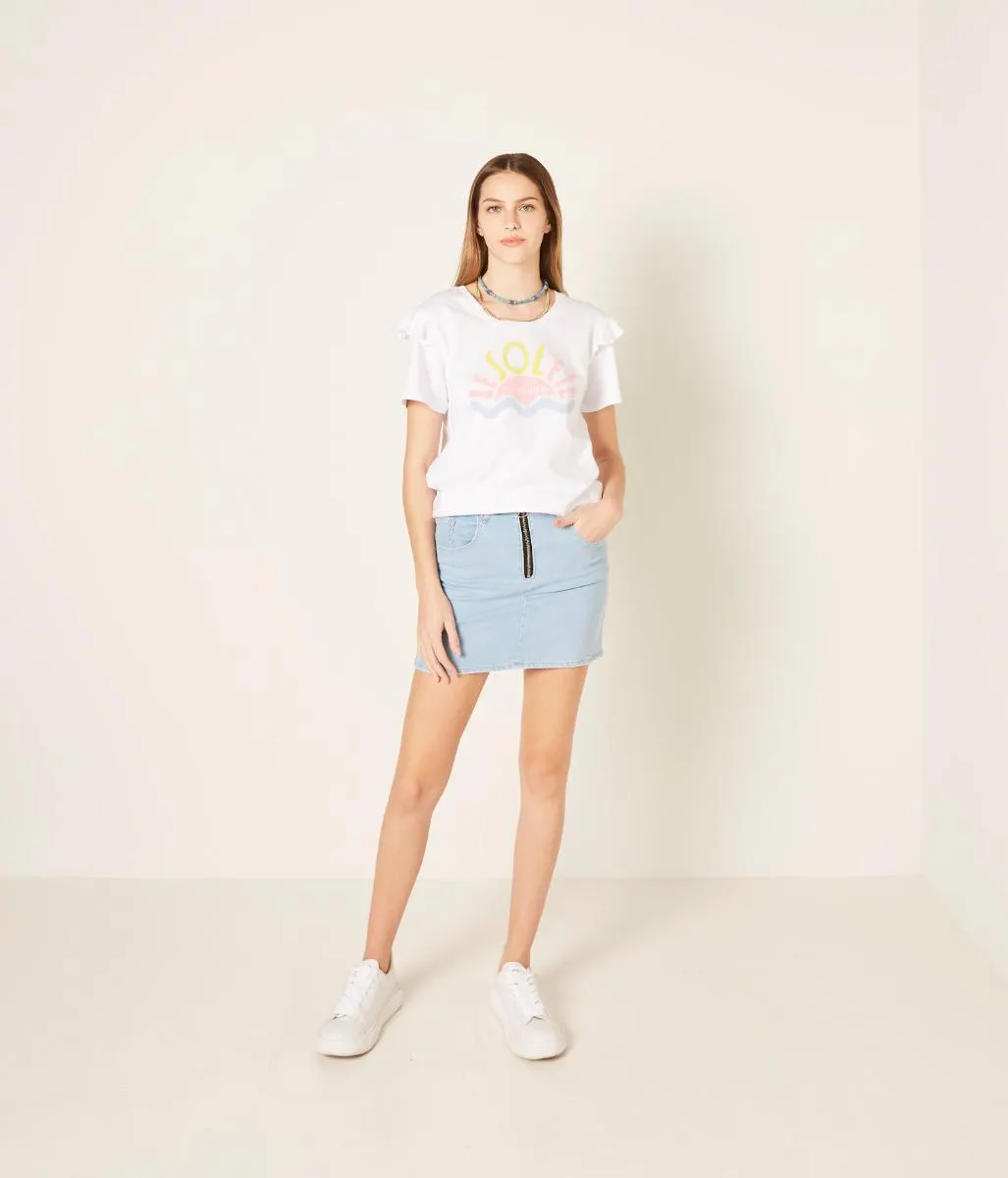 FALDA DERBEC LIGHT BLUE WOLLIN