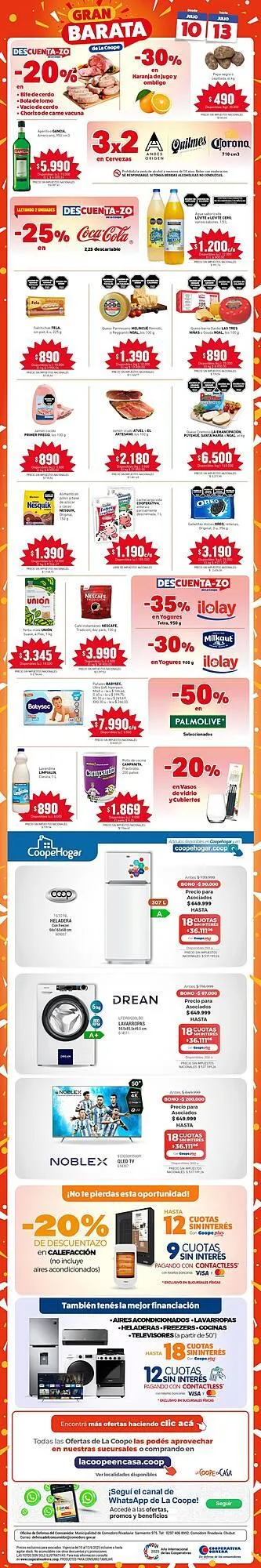 Ofertas de Catálogo Cooperativa Obrera 10 de julio al 13 de julio 2025 - Página 1 del catálogo