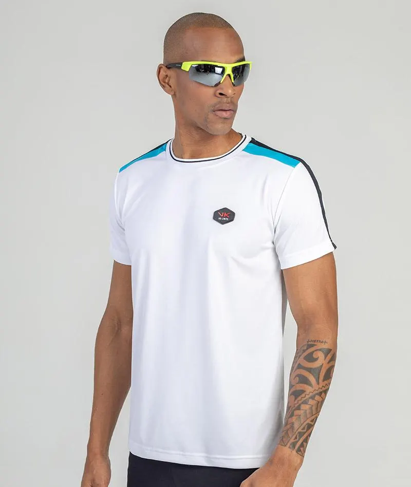 Remera T.DRY combinada con cuello tejido