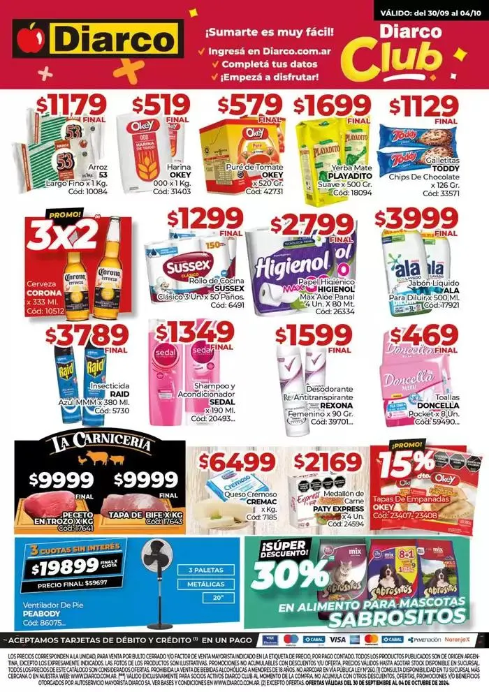 Ofertas de Diarco Ofertas Gba 30 de septiembre al 4 de octubre 2024 - Página 1 del catálogo