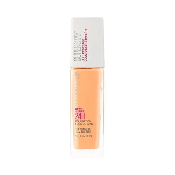 Maybelline Superstay Foundation Full Coverage 127 Sand 178 beige__ffb