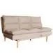 Futón Dubai 2 cuerpos 1 plaza de tela beige
