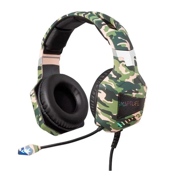 Auriculares On-ear Smartlife Headset Gamer Luz Rgb Camogreen