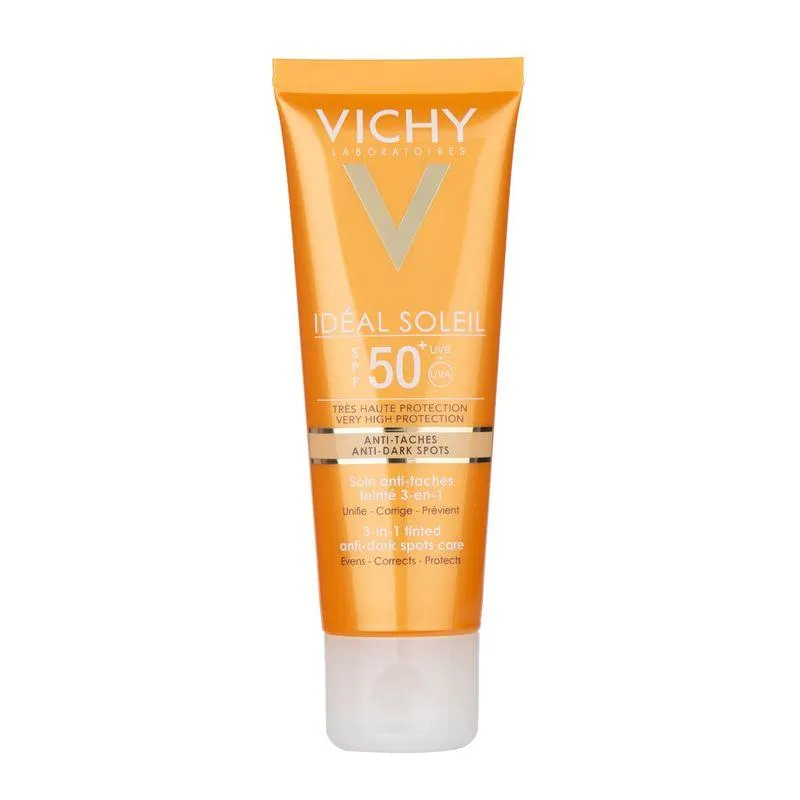 Protector Solar Vichy facial Idéal Soleil 3 en 1 FPS 50+ x 50 ml