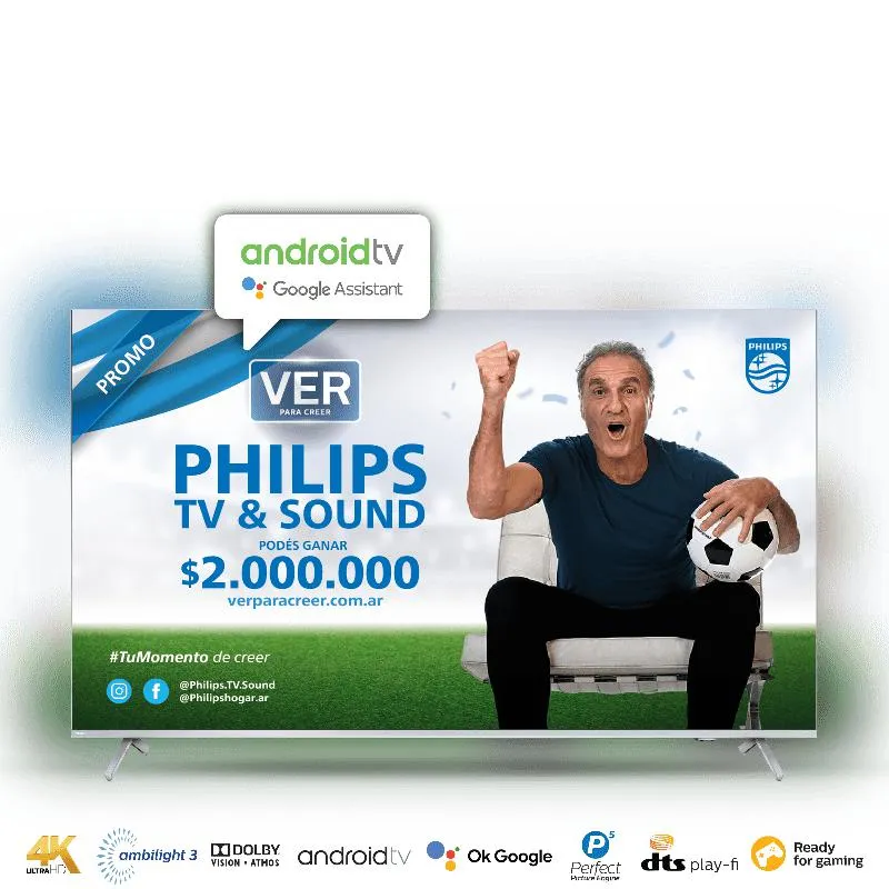 ANDROID TV 75" 4K UHD AMBILIGHT 75PUD8507