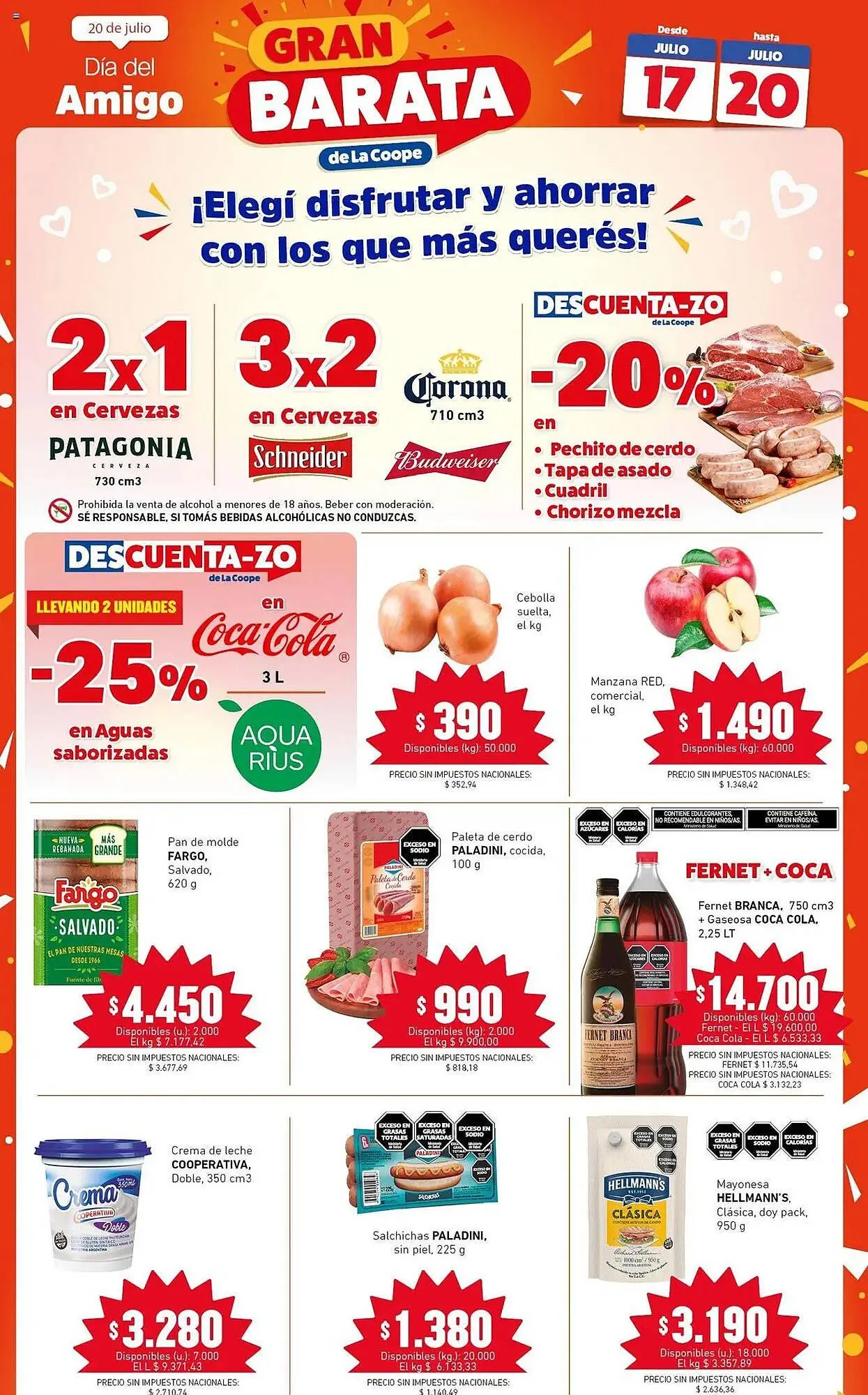 Ofertas de Catálogo Cooperativa Obrera 17 de julio al 20 de julio 2025 - Página 1 del catálogo