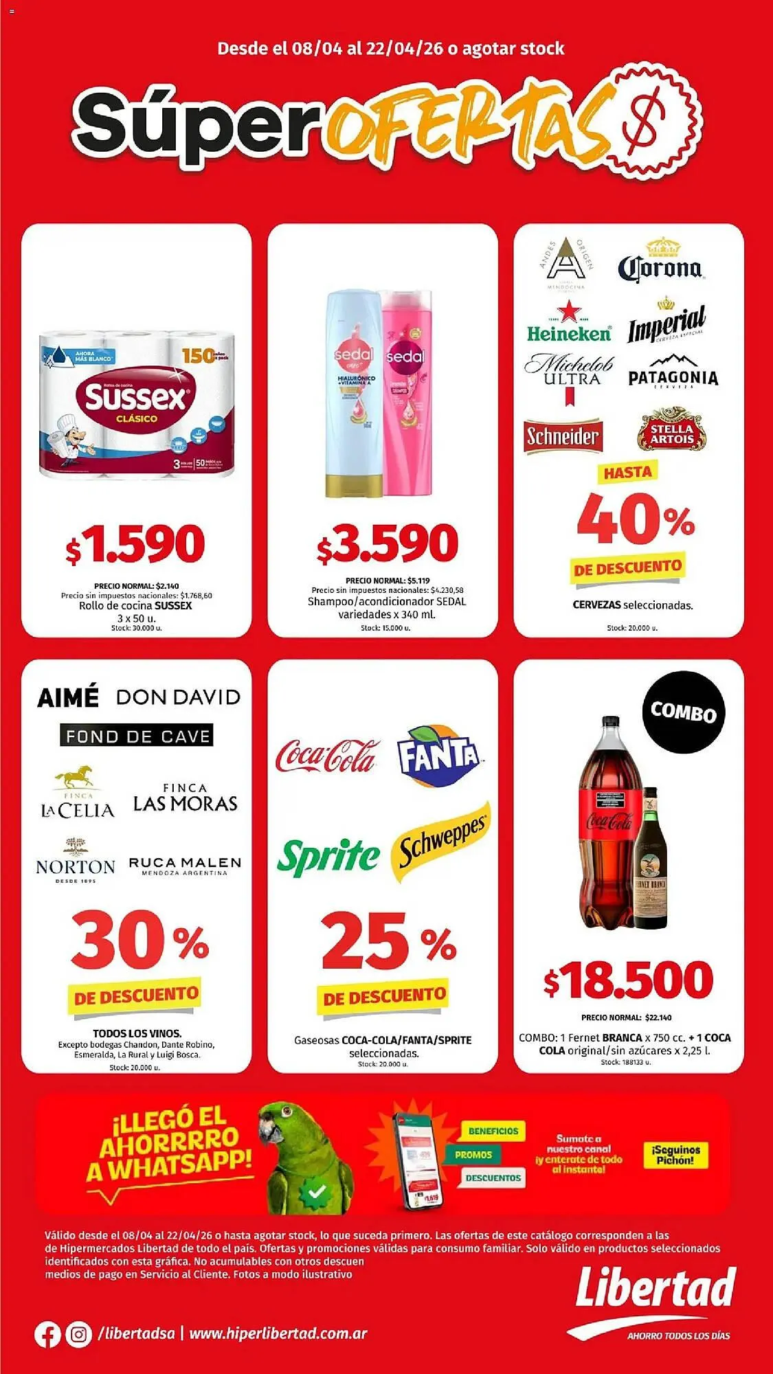 Ofertas de Catálogo Hipermercado Libertad 8 de abril al 22 de abril 2026 - Página 1 del catálogo