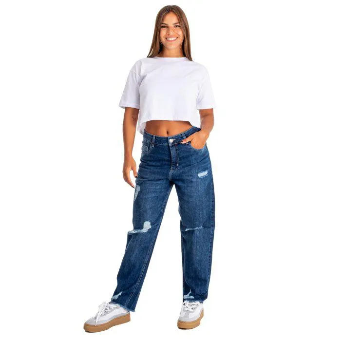 Jean Olivia Mom Blue (Azu) DC Mujer