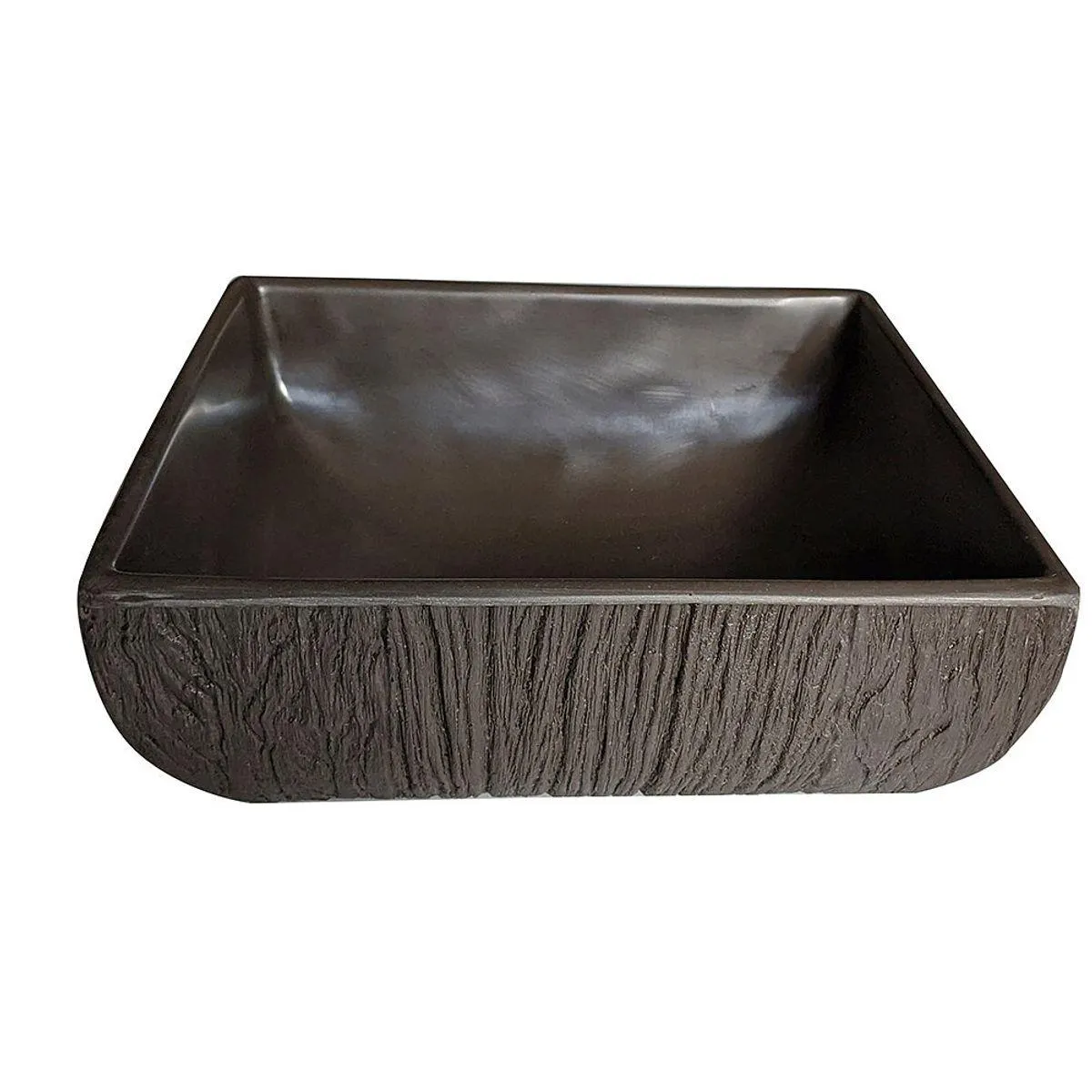 Bacha De Apoyar Corteza Chocolate Resina Poliéster PolyQuartz