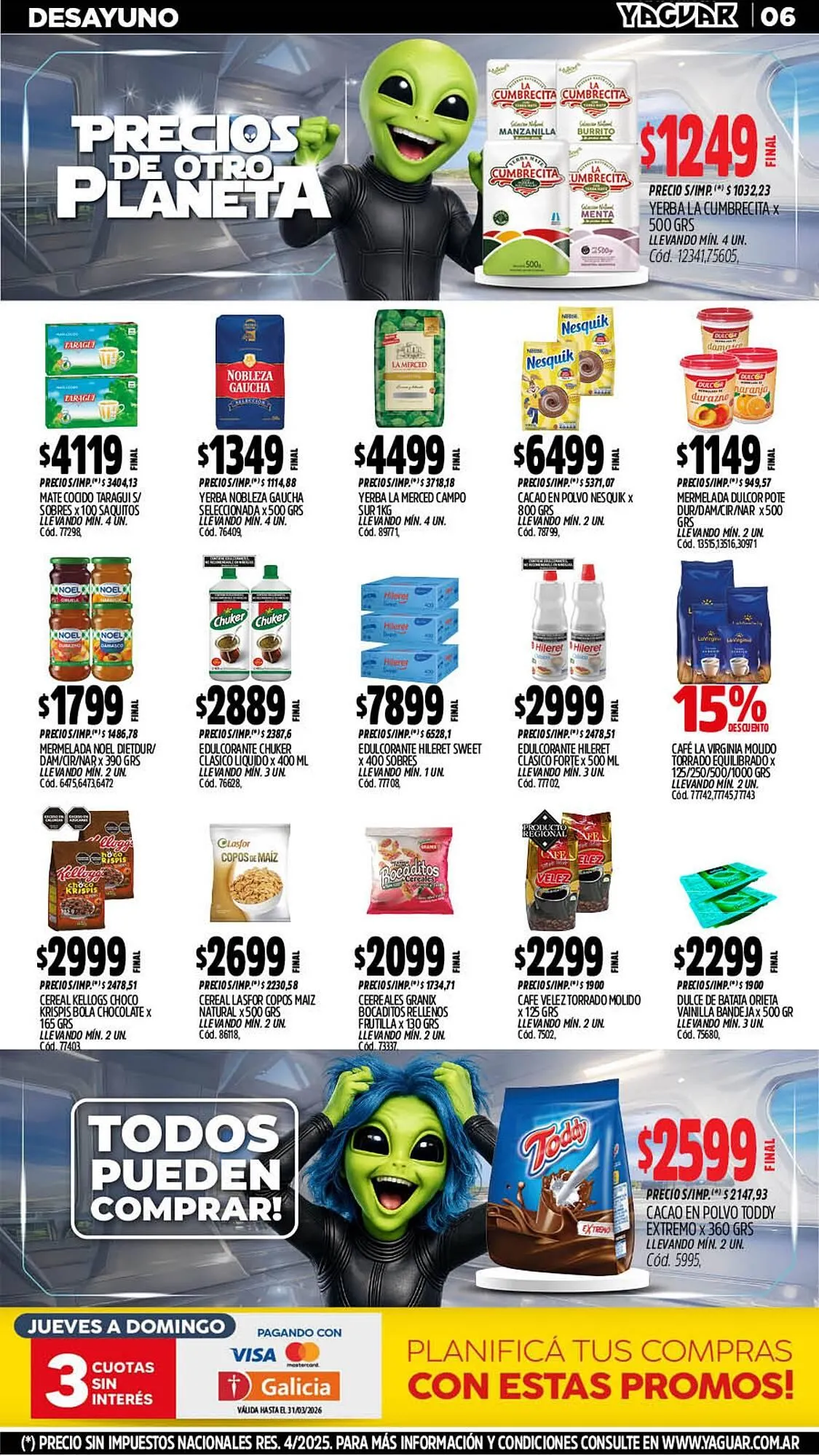 Ofertas de Catálogo Supermercados Yaguar 9 de marzo al 15 de marzo 2026 - Página 6 del catálogo