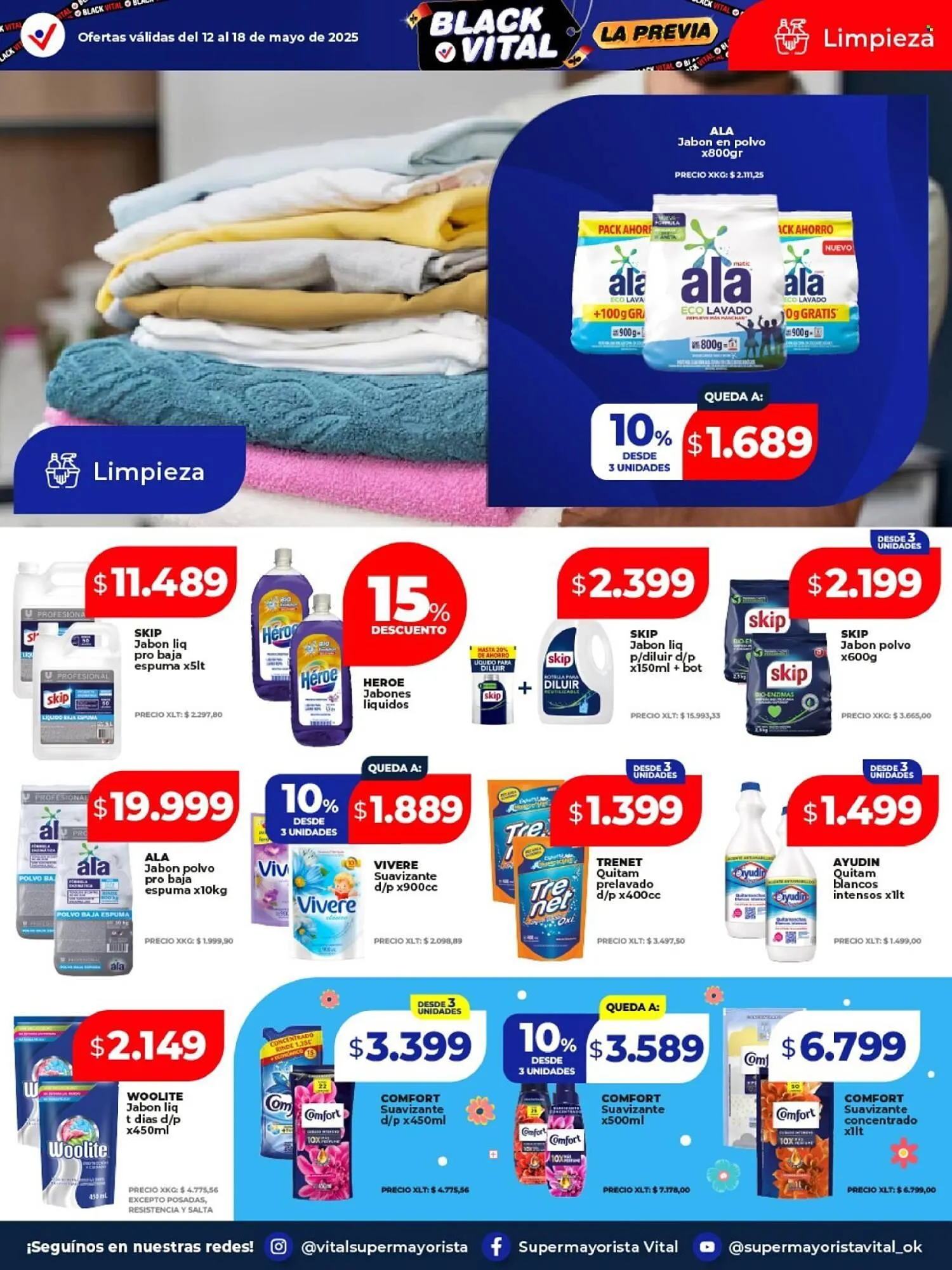 Ofertas de Catálogo Supermayorista Vital 12 de mayo al 18 de mayo 2025 - Página 11 del catálogo
