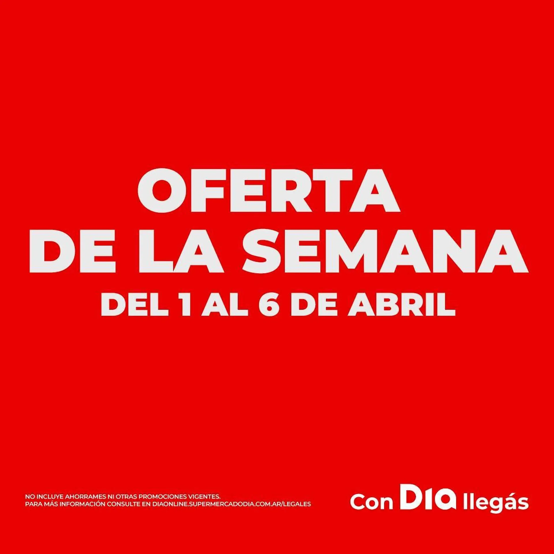 Ofertas de Folleto Supermercados DIA 1 de abril al 5 de abril 2026 - Página 1 del catálogo