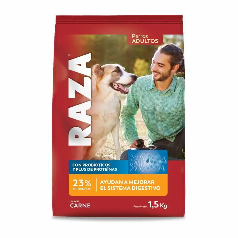 Alimento para Perro Adulto Carne y Probióticos Raza x 1,5 Kg.