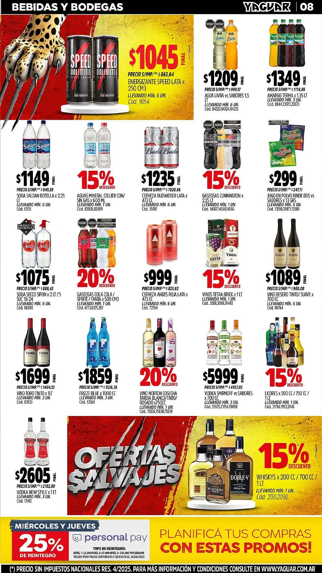 Ofertas de Catálogo Supermercados Yaguar 30 de junio al 6 de julio 2025 - Página 8 del catálogo