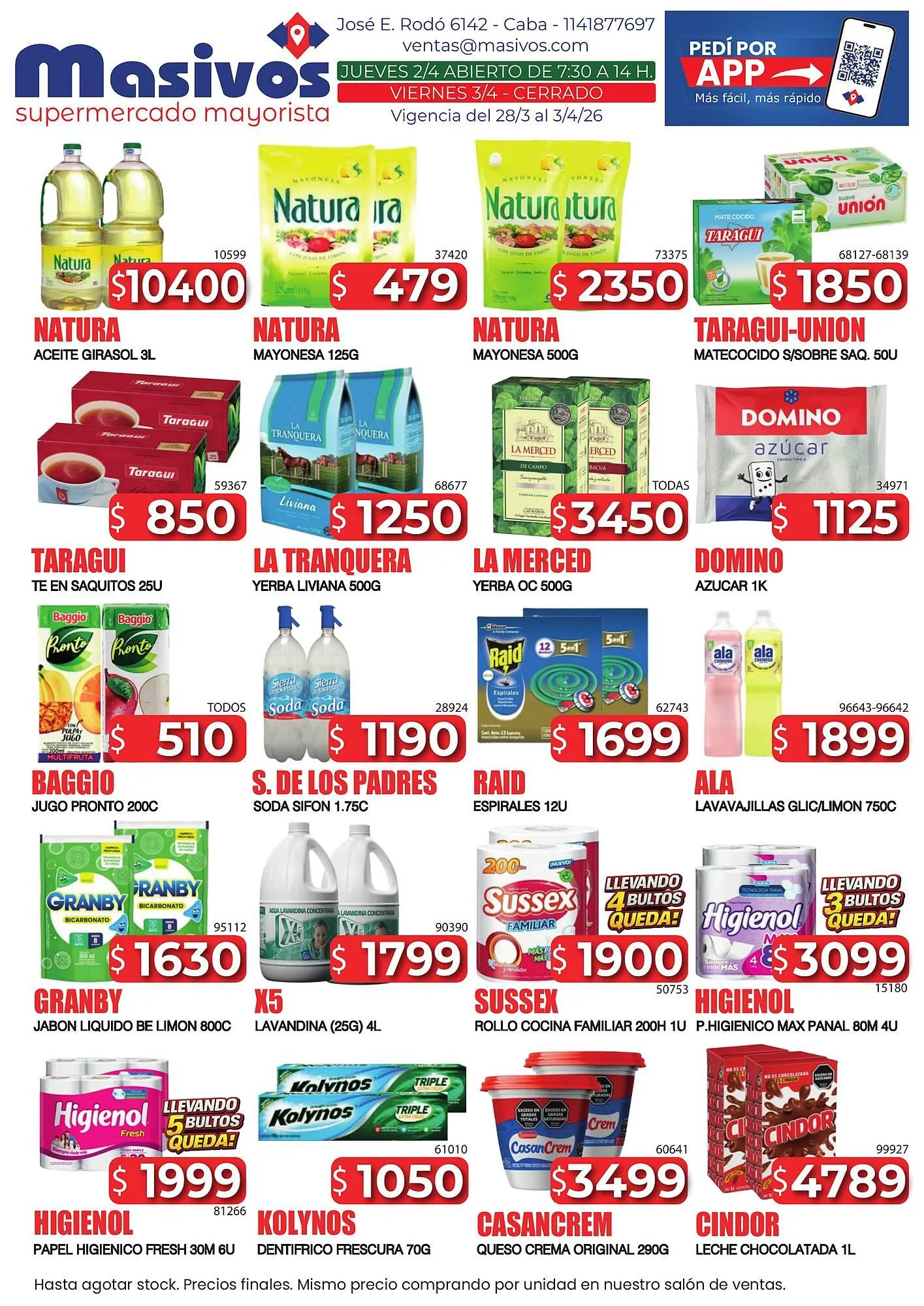 Ofertas de Catálogo Masivos 28 de marzo al 3 de abril 2026 - Página 1 del catálogo