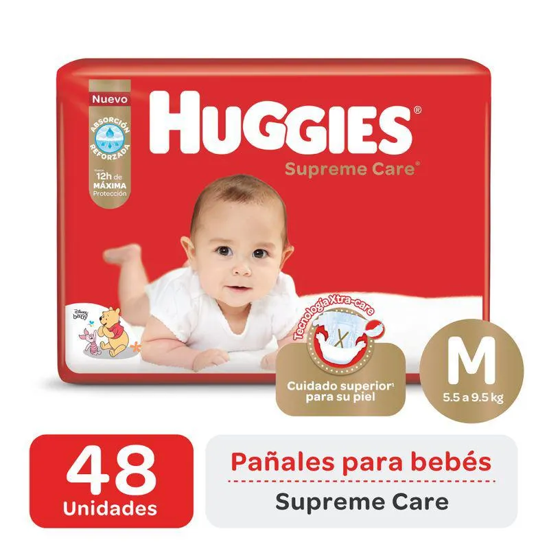 Pañales Supreme M Huggies 48 Ud.