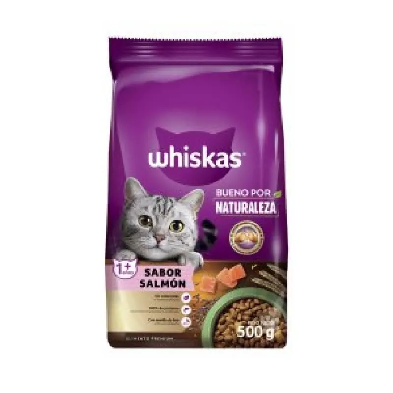 Alimento para Gato Bueno por Naturaleza Salmón Whiskas x 500 g.