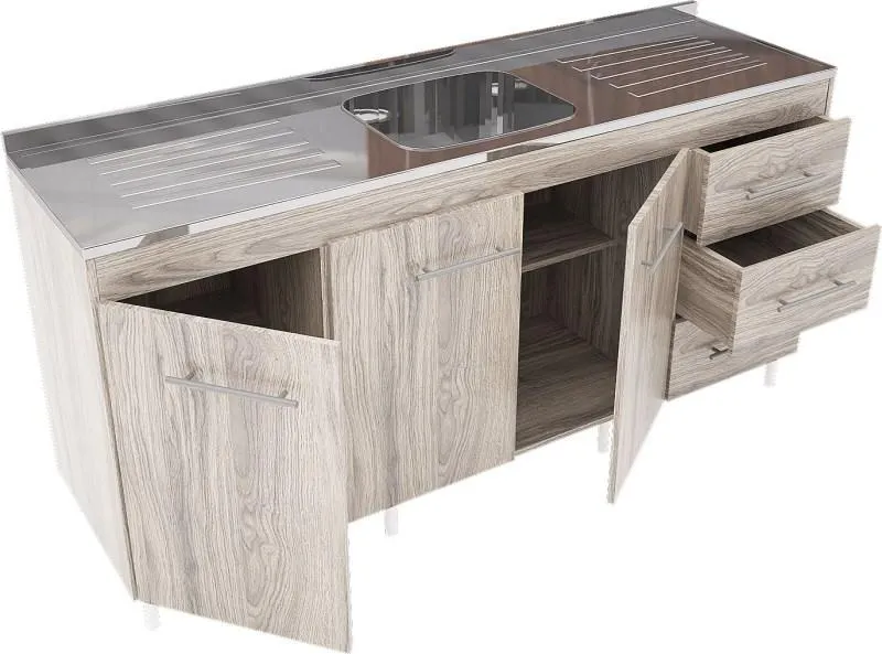 Bajo Mesada 160Cm 3003 Abedul - MUEBLES ORLANDI