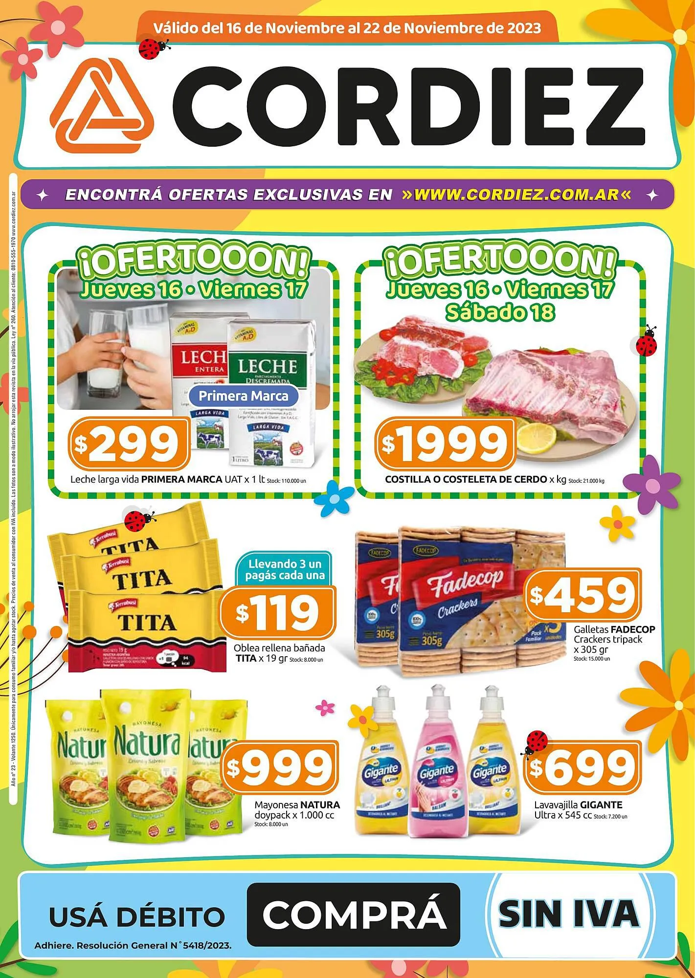 Ofertas de Catálogo Cordiez 16 de noviembre al 22 de noviembre 2023 - Página 1 del catálogo