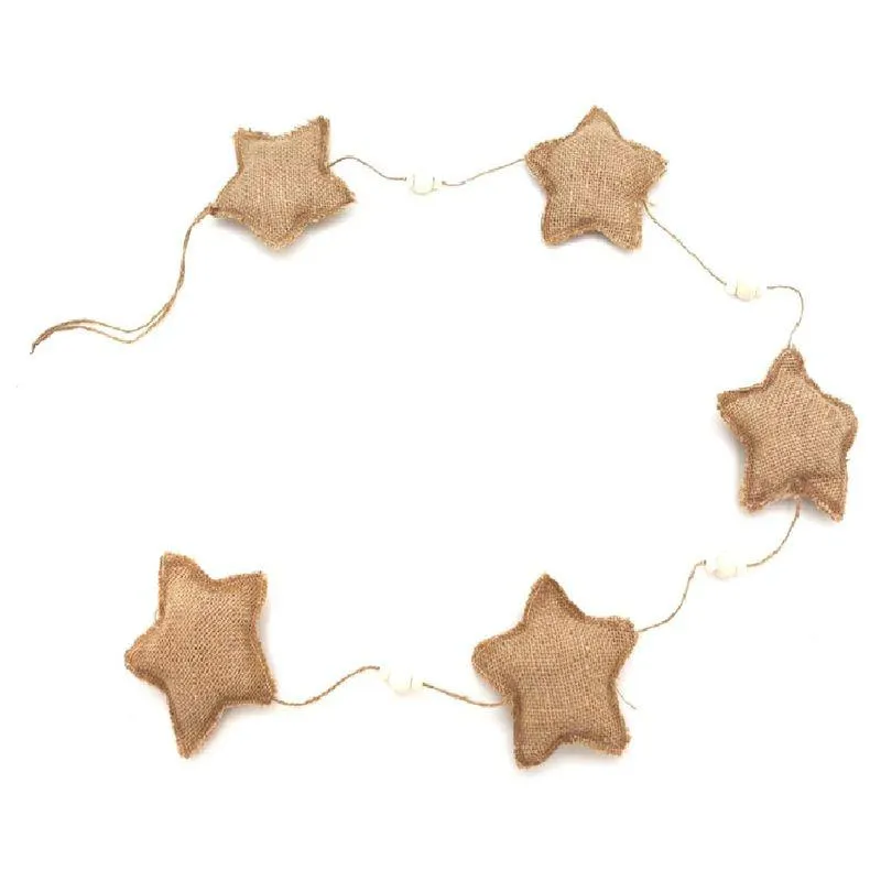 Guirnalda navideña Jute Rústica Cotidiana marrón 13x135 cm
