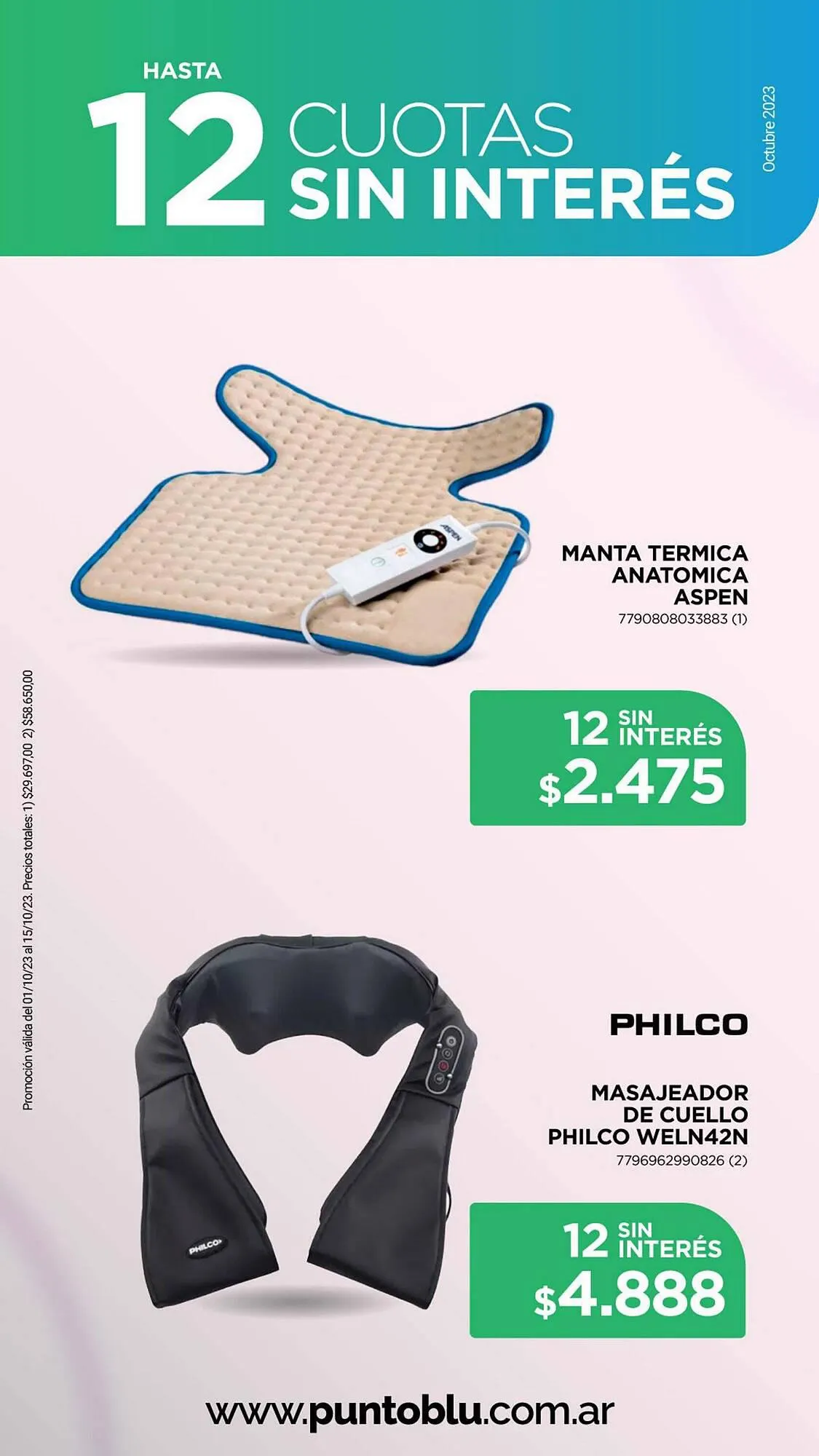 Ofertas de Catálogo Punto Blu 2 de octubre al 15 de octubre 2023 - Página 9 del catálogo