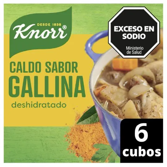 CALDOS EN CUBO KNORR GALLINA 6 UNID.